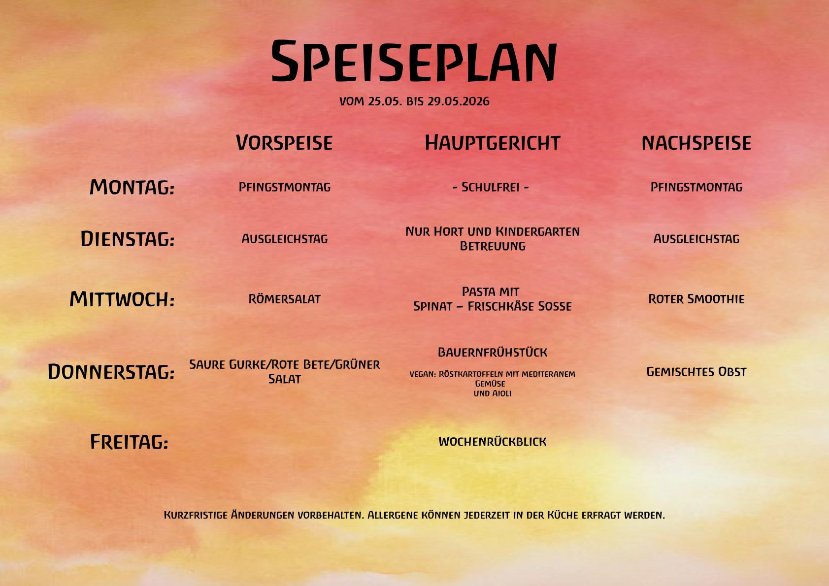 Speiseplan