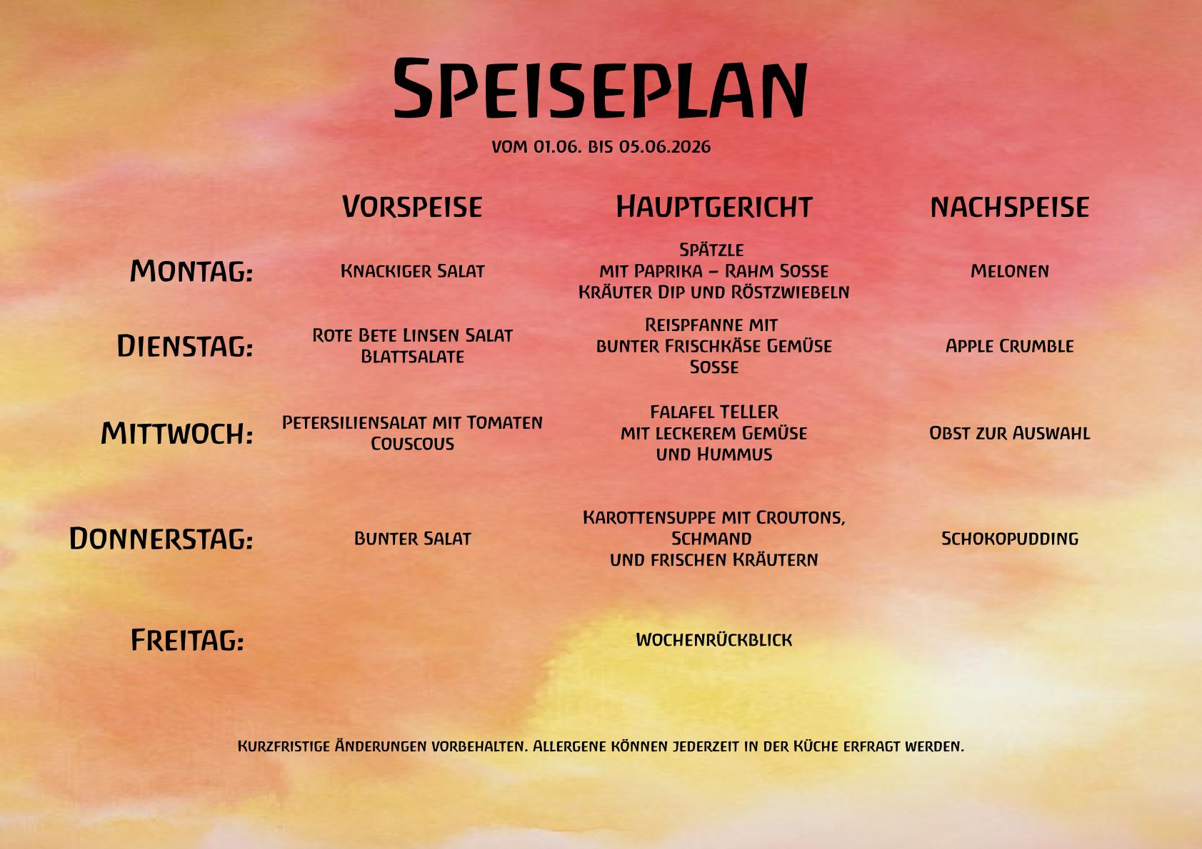 Speiseplan