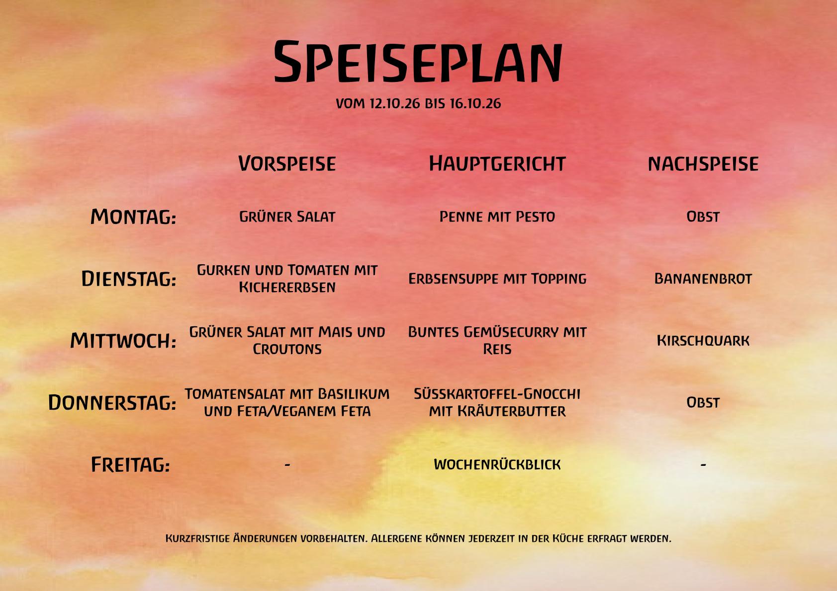 Speiseplan